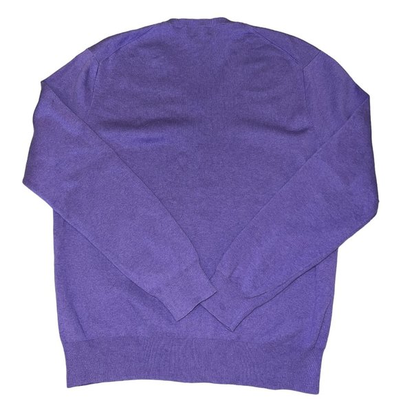 Perfect for spring! POLO Ralph Lauren Purple Pima Cotton V-Neck Sweater … - Picture 2 of 5